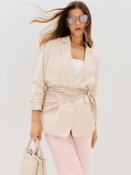 Chusta ze wzorem - beżowy. Brązowe chusty Sinsay, bez wzorów. Za 12.99 zł.