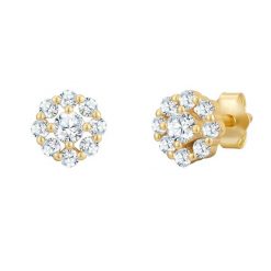 Glanzstücke München Kolczyki z Srebro wysokiej próby w Żółte złoto 1 ct Damski. Żółte kolczyki Glanzstücke München, z cyrkonią, pozłacane. Za 199.99 zł.