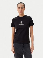 Calvin Klein Jeans T-Shirt Shadow Graphic J20J225545 Czarny Regular Fit. Czarne t-shirty Calvin Klein Jeans, m, bez wzorów, z bawełny, bez kołnierzyka, bez ramiączek. Za 89.99 zł.