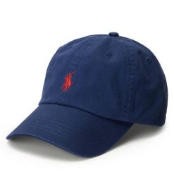 Czapka z daszkiem Polo Ralph Lauren. Niebieskie czapki z daszkiem Polo Ralph Lauren, bez wzorów. Za 249.99 zł.