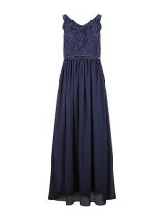 Happy girls by Eisend Sukienka w kolorze granatowym rozmiar: XS. Niebieskie sukienki happy girls by Eisend, xs, bez wzorów, z koronki, bez kołnierzyka, bez ramiączek, maxi. Za 157.35 zł.