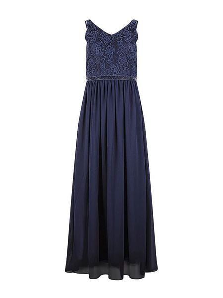 Happy girls by Eisend Sukienka w kolorze granatowym rozmiar: XS. Niebieskie sukienki happy girls by Eisend, xs, bez wzorów, z koronki, bez kołnierzyka, bez ramiączek, maxi. Za 157.35 zł.