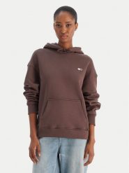 Tommy Jeans Bluza Badge DW0DW19414 Brązowy Boxy Fit. Brązowe bluzy Tommy Jeans, s, bez wzorów, z bawełny, bez ramiączek, bez kaptura. Za 409.99 zł.