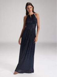 Swing Sukienka wieczorowa 5AE07200 Granatowy Regular Fit. Niebieskie sukienki Swing, bez wzorów, z syntetyku, wizytowe, bez kołnierzyka, bez ramiączek. Za 549.99 zł.