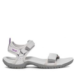 Sandały Teva. Szare sandały Teva, bez wzorów, sportowe, bez obcasa, bez zapięcia. Za 379.99 zł.
