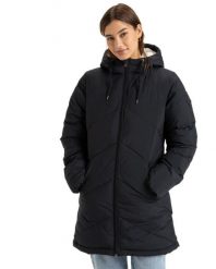 Długa pikowana kurtka damska BETTER WEATHER. Czarne kurtki Roxy, m, bez wzorów, z materiału, z kapturem. Za 659.90 zł.