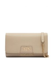Armani Exchange Torebka XW000358 AF26570 U6208 Beżowy. Brązowe kopertówki Armani Exchange, bez wzorów, ze skóry, wizytowe, bez dodatków. Za 429.99 zł.