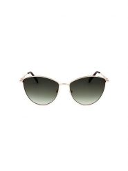Longchamp Damskie okulary przeciwsłoneczne w kolorze złoto-zielonym rozmiar: 58. Zielone okulary przeciwsłoneczne Longchamp, bez wzorów, z tworzywa sztucznego, metalowe. Za 249.95 zł.