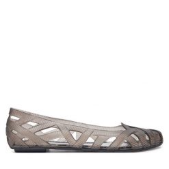 Baleriny Melissa. Szare baleriny Melissa, bez wzorów, bez obcasa, bez zapięcia. Za 219.99 zł.