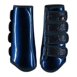 Cekinowe buty na ścięgno przednie dla koni Horze. Niebieskie buty treningowe HORZE, bez wzorów, bez zapięcia, do jazdy konnej. Za 193.50 zł.