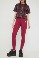 Adidas Originals legginsy damskie kolor fioletowy gładkie. Fioletowe legginsy adidas Originals, bez wzorów, z bawełny. W wyprzedaży za 114.99 zł.