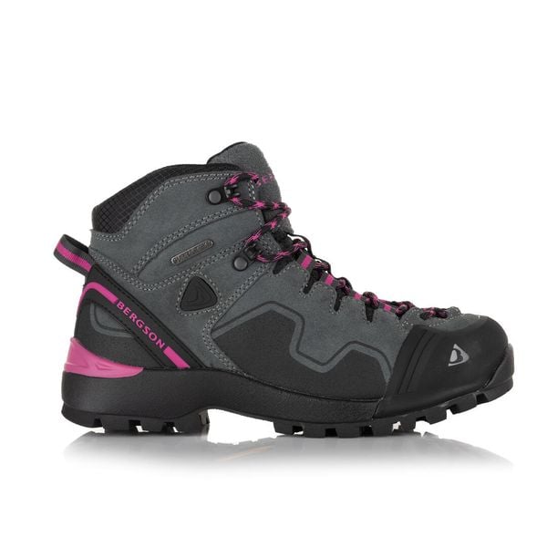 Buty trekkingowe wysokie damskie Nyika Mid 1STX. Brązowe buty trekkingowe Bergson, bez wzorów, bez zapięcia. W wyprzedaży za 500.00 zł.