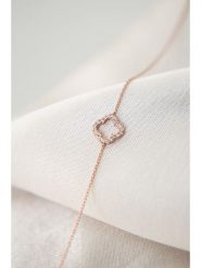 Lodie Silver Srebrna bransoletka z elementem ozdobnym rozmiar: onesize. Szare bransoletki Lodie Silver, z cyrkonią, srebrne. Za 52.67 zł.