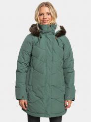Roxy Kurtka puchowa Ellie Jk Otlr ERJJK03554 Zielony Regular Fit. Zielone kurtki Roxy, l, bez wzorów, z puchu, bez kaptura. Za 539.99 zł.
