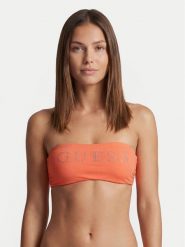 Guess Góra od bikini E6GJ45 KF442 Pomarańczowy. Brązowe bikini Guess, z aplikacjami, z syntetyku. Za 239.99 zł.