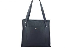 Shopperka skórzana BARBERINI'S 914-4 granatowa. Niebieskie shopper bag Barberinis, bez wzorów, ze skóry, biznesowe, na ramię, małe, bez dodatków. Za 289.99 zł.