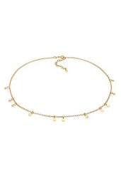 Elli Damy Choker Platelet Moneta Geo Circle Basic w 925 r. Srebrny Naszyjniki 1 ct Damski. Szare naszyjniki Elli, z materiału, pozłacane. Za 248.99 zł.