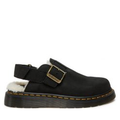 Klapki Dr. Martens. Czarne klapki Dr Martens, bez wzorów, bez obcasa, bez zapięcia. Za 599.99 zł.