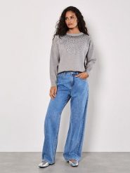 Apricot Sweter w kolorze szarym rozmiar: XS. Szare swetry Apricot, xs, bez wzorów, bez ramiączek. Za 74.81 zł.