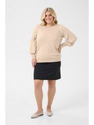 KAFFE curve Sweter w kolorze kremowym rozmiar: XL. Brązowe swetry KAFFE curve, xl, bez wzorów, bez ramiączek. Za 152.99 zł.