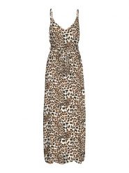 Vero Moda Sukienka letnia Easy 10307995 Brązowy Regular Fit. Brązowe sukienki Vero Moda, l, bez wzorów, z wiskozy, bez kołnierzyka, bez ramiączek. Za 129.99 zł.