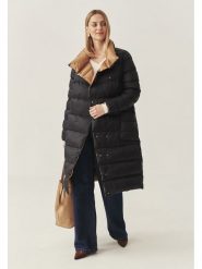 TATUUM Dwustronny płaszcz zimowy w kolorze czarno-karmelowym rozmiar: 40. Brązowe płaszcze Tatuum, na zimę, bez wzorów, z puchu, bez kaptura. Za 523.38 zł.