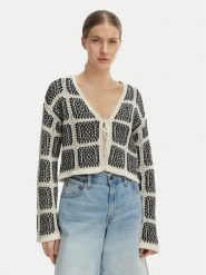 ONLY Kardigan Loa 15356436 Beżowy Regular Fit. Brązowe swetry ONLY, xl, bez wzorów, z bawełny, bez ramiączek. Za 169.99 zł.