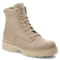 Beżowe Botki Nessi Modne Obuwie Damskie Ze Skóry Naturalnej. Brązowe botki Nessi, bez wzorów, ze skóry, eleganckie, bez obcasa, na obcasie, bez zapięcia. Za 469.00 zł.