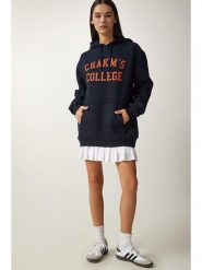 Happiness Istanbul Bluza w kolorze granatowym rozmiar: 42. Niebieskie bluzy Happiness Istanbul, bez wzorów, bez ramiączek, z kapturem. Za 60.99 zł.