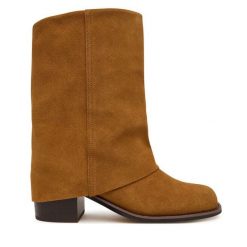 Botki Aldo. Brązowe botki Aldo, bez wzorów, bez obcasa, na słupku, bez zapięcia. Za 679.99 zł.