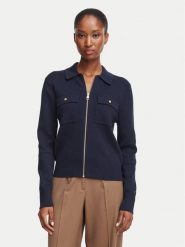 Tommy Hilfiger Kardigan WW0WW51415 Granatowy Regular Fit. Niebieskie swetry Tommy Hilfiger, l, bez wzorów, z bawełny, bez ramiączek. Za 649.99 zł.