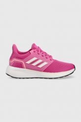 Adidas Performance buty do biegania EQ19 Run kolor różowy. Czerwone buty do biegania adidas Performance, bez wzorów, z gumy, bez zapięcia, do biegania. Za 299.99 zł.