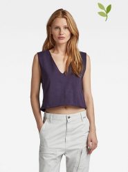 G-Star Top w kolorze fioletowym rozmiar: XL. Różowe topy G-Star, xl, bez wzorów, z bawełny, retro, bez kołnierzyka, bez ramiączek. Za 92.21 zł.