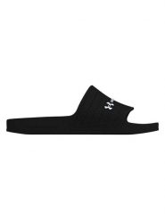 Under Armour Klapki "Shower Slide" w kolorze czarnym rozmiar: 40,5. Czarne klapki Under Armour, bez wzorów, klasyczne, z otwartym noskiem, bez obcasa, bez zapięcia. Za 74.99 zł.