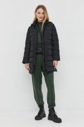 Emporio Armani kurtka damska kolor czarny zimowa. Czarne kurtki Emporio Armani, na zimę, bez wzorów, bez kaptura. W wyprzedaży za 1,229.90 zł.