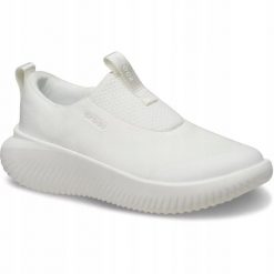 Buty Sportowe Sneakersy Dla Dorosłych Crocs Mellow Ease Slip On. Białe buty treningowe Crocs, bez wzorów, z materiału, bez zapięcia. Za 263.99 zł.