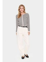 SAINT TROPEZ Kardigan w kolorze jasnoróżowo-czarnym rozmiar: L. Czarne swetry Saint Tropez, l, bez wzorów, bez ramiączek. Za 118.28 zł.