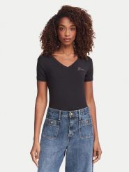 Guess T-Shirt W6YI13 K3853 Czarny Regular Fit. Czarne t-shirty Guess, xl, z aplikacjami, bez kołnierzyka, bez ramiączek. Za 174.99 zł.