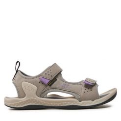 Sandały Keen. Szare sandały Keen, bez wzorów, sportowe, bez obcasa, bez zapięcia. Za 299.99 zł.