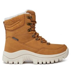 Botki Whistler. Żółte botki WHISTLER, bez wzorów, bez obcasa, na płaskiej podeszwie, bez zapięcia. Za 199.99 zł.