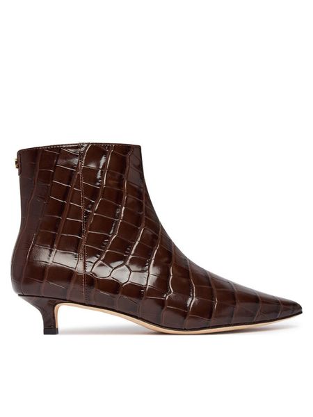 LAUREN RALPH LAUREN Botki 802P18303001 Brązowy. Brązowe botki Lauren Ralph Lauren, bez wzorów, ze skóry, bez obcasa, na szpilce, bez zapięcia. Za 1,199.00 zł.
