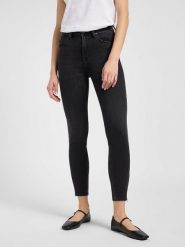 LEE DAMSKIE SPODNIE JEANSOWE LEE SCARLETT HIGH ZIP TRUE TO BLACK 112365074. Czarne jeansy Lee, l, bez wzorów, z jeansu. Za 209.99 zł.