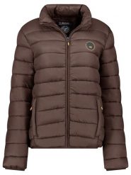 Geographical Norway Kurtka pikowana "Atikamap" w kolorze ciemnobrązowym rozmiar: S. Brązowe kurtki Geographical Norway, s, bez wzorów, bez kaptura. Za 110.95 zł.