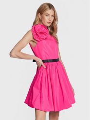 Pinko Sukienka koktajlowa Cefalonia 100332 Y3LE Różowy Regular Fit. Czerwone sukienki Pinko, bez wzorów, z syntetyku, wizytowe, bez kołnierzyka, bez ramiączek. Za 899.99 zł.