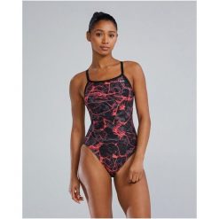 Strój pływacki damski TYR W DMDFIT SYNAPSE. Czerwone bikini TYR, bez wzorów. Za 343.59 zł.
