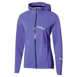 Damska kurtka wodoodporna Mizuno 20K. Fioletowe kurtki do biegania Mizuno, l, bez wzorów, bez kaptura, do biegania. Za 429.99 zł.
