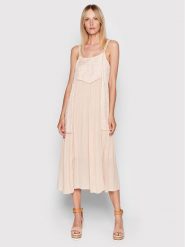 NKN Nekane Sukienka letnia AU.MELANIA Różowy Regular Fit. Czerwone sukienki NKN Nekane, m, bez wzorów, z wiskozy, bez kołnierzyka, bez ramiączek. Za 349.99 zł.