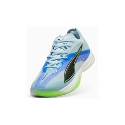 Buty halowe Puma Accelerate Nitro SQD 5. Niebieskie buty treningowe Puma, bez wzorów, z materiału, bez zapięcia, na fitness i siłownię. Za 634.50 zł.