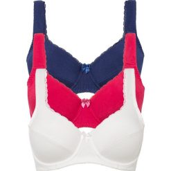Biustonosz na fiszbinach z bawełny (3 szt.). Fioletowe biustonosze bonprix, bez wzorów, z bawełny. Za 124.99 zł.