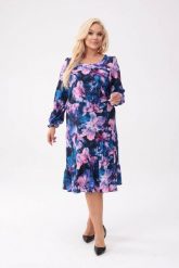 Sukienka Floriana - kobiecość i komfort w kwiatowym wydaniu w odcieniach fioletu PLUS SIZE XXL OVERSIZE. Czerwone sukienki Moda Size Plus Iwanek, na co dzień, plus size, bez wzorów, z elastanu, eleganckie, bez kołnierzyka, plus size, bez ramiączek, midi, dopasowane. W wyprzedaży za 199.90 zł.